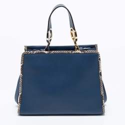 Pre Owned Fendi Multicolor Leather And Python Small Runaway Shoulder Bag