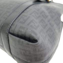 Pre Owned Fendi Black Zucchino Coated Canvas and Leather Tote