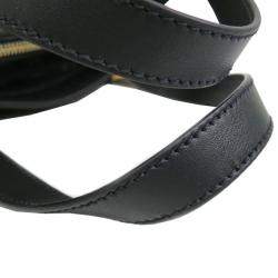 Pre Owned Fendi Black Zucchino Coated Canvas and Leather Tote