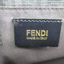 Pre Owned Fendi Black Zucchino Coated Canvas and Leather Tote