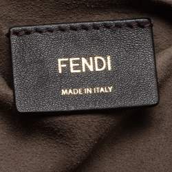Pre Owned Fendi Brown Leather Grande Mon Tresor Bucket Bag