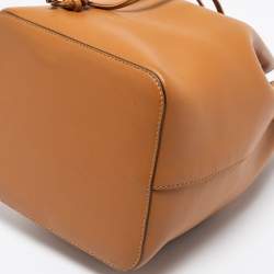 Pre Owned Fendi Brown Leather Grande Mon Tresor Bucket Bag