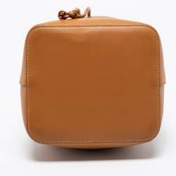 Pre Owned Fendi Brown Leather Grande Mon Tresor Bucket Bag