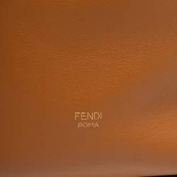 Pre Owned Fendi Brown Leather Grande Mon Tresor Bucket Bag