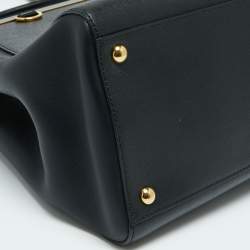 Pre Owned Fendi Black Leather Medium 2jours Tote