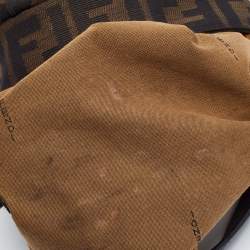 Pre Owned Fendi Tobacco Zucca Canvas Mini Chef Hobo