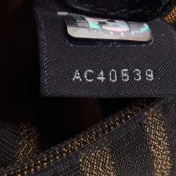 Pre Owned Fendi Tobacco Zucca Canvas Mini Chef Hobo