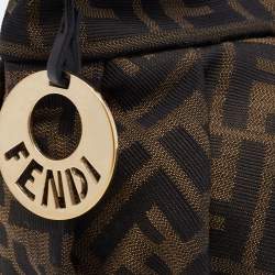 Pre Owned Fendi Tobacco Zucca Canvas Mini Chef Hobo