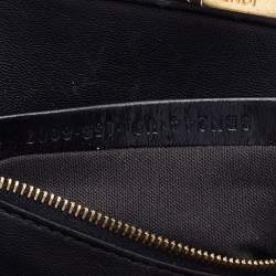 Pre Owned Fendi Black Python Mini Peekaboo Top Handle Bag
