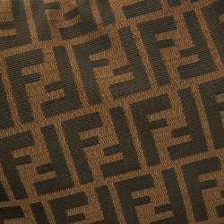 Pre Owned Fendi Tobacco Zucca Canvas and Leather Large Chef Chain Hobo