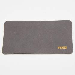 Pre Owned Fendi Black Zucca Fabric And Leather Zip Code Shoulder Bag