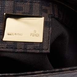 Pre Owned Fendi Tobacco Zuchinno Coated Canvas Big Mama Forever Shoulder Bag