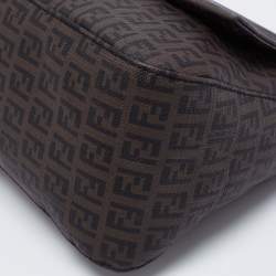 Pre Owned Fendi Tobacco Zuchinno Coated Canvas Big Mama Forever Shoulder Bag