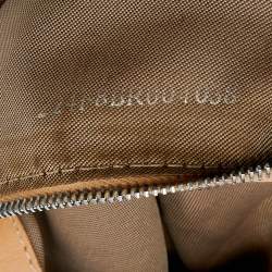Fendi Blue/Beige Zucchino Canvas and Leather Mama Baguette Bag