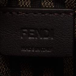 Pre Owned Fendi Metallic Gold Leather Nano Fendigraphy Pouch
