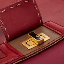 Fendi Multicolor Penguin Stripe Canvas and Leather Silvana Top Handle Bag