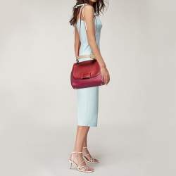 Fendi Multicolor Penguin Stripe Canvas and Leather Silvana Top Handle Bag