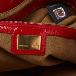 Pre Owned Fendi Red Patent Leather Medium Chef De Jour Tote