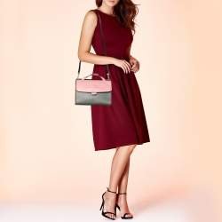 Pre Owned Fendi Multicolor Leather Small Demi Jour Top Handle Bag