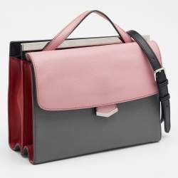 Pre Owned Fendi Multicolor Leather Small Demi Jour Top Handle Bag