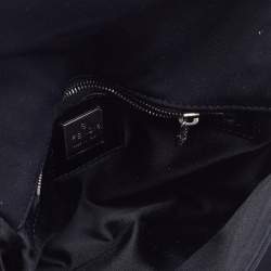 Fendi Black Neoprene and Patent Leather Baguette Bag