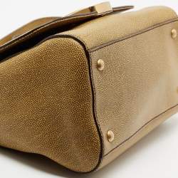 Pre Owned Fendi Yellow/Grey Stingray and Leather Anna Shoulder Bag