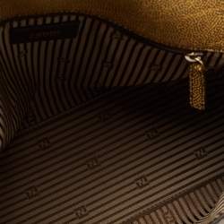 Pre Owned Fendi Yellow/Grey Stingray and Leather Anna Shoulder Bag