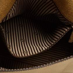 Pre Owned Fendi Yellow/Grey Stingray and Leather Anna Shoulder Bag