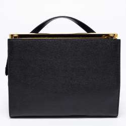 Pre Owned Fendi Black Leather Demi Jour Shoulder Bag