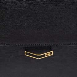 Pre Owned Fendi Black Leather Demi Jour Shoulder Bag