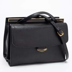 Pre Owned Fendi Black Leather Demi Jour Shoulder Bag