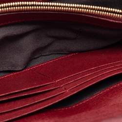 Pre Owned Fendi Burgundy Leather Continental Wallet