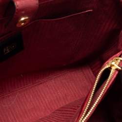 Pre Owned Fendi Burgundy Leather Medium 2jours Tote
