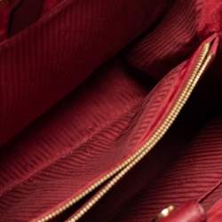 Pre Owned Fendi Burgundy Leather Medium 2jours Tote