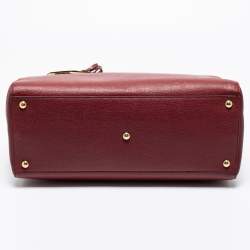 Pre Owned Fendi Burgundy Leather Medium 2jours Tote