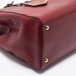 Pre Owned Fendi Burgundy Leather Medium 2jours Tote