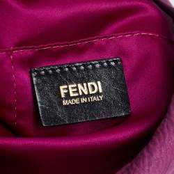 Pre Owned Fendi Purple Suede Zip Hobo 