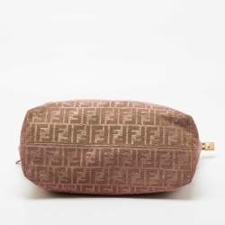 Pre Owned Fendi Multicolor Zucca Fabric and Leather Roll Shopper Tote