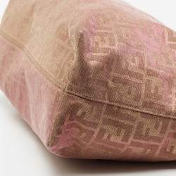 Pre Owned Fendi Multicolor Zucca Fabric and Leather Roll Shopper Tote