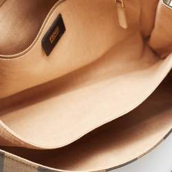 Pre Owned Fendi Brown/Beige Canvas Claudia Shoulder Bag