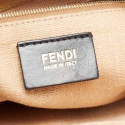 Pre Owned Fendi Brown/Beige Canvas Claudia Shoulder Bag