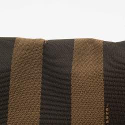 Pre Owned Fendi Brown/Beige Canvas Claudia Shoulder Bag