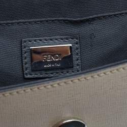 Pre Owned Fendi Multicolor Python And Leather Mini Demi Jour Shoulder Bag