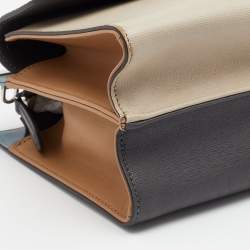 Pre Owned Fendi Multicolor Python And Leather Mini Demi Jour Shoulder Bag