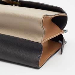 Pre Owned Fendi Multicolor Python And Leather Mini Demi Jour Shoulder Bag