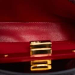 Fendi Multicolor Python Mini Peekaboo Top Handle Bag
