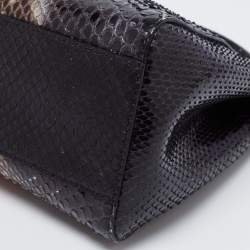 Fendi Multicolor Python Mini Peekaboo Top Handle Bag