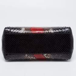 Fendi Multicolor Python Mini Peekaboo Top Handle Bag