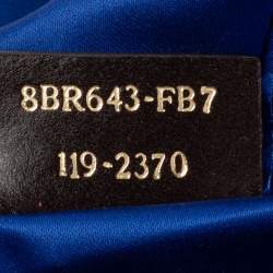 Pre Owned Fendi Blue Suede Zip Hobo