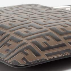 Pre Owned Fendi Tobacco Zucca Coated Canvas Pouch